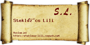 Steklács Lili névjegykártya