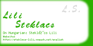 lili steklacs business card